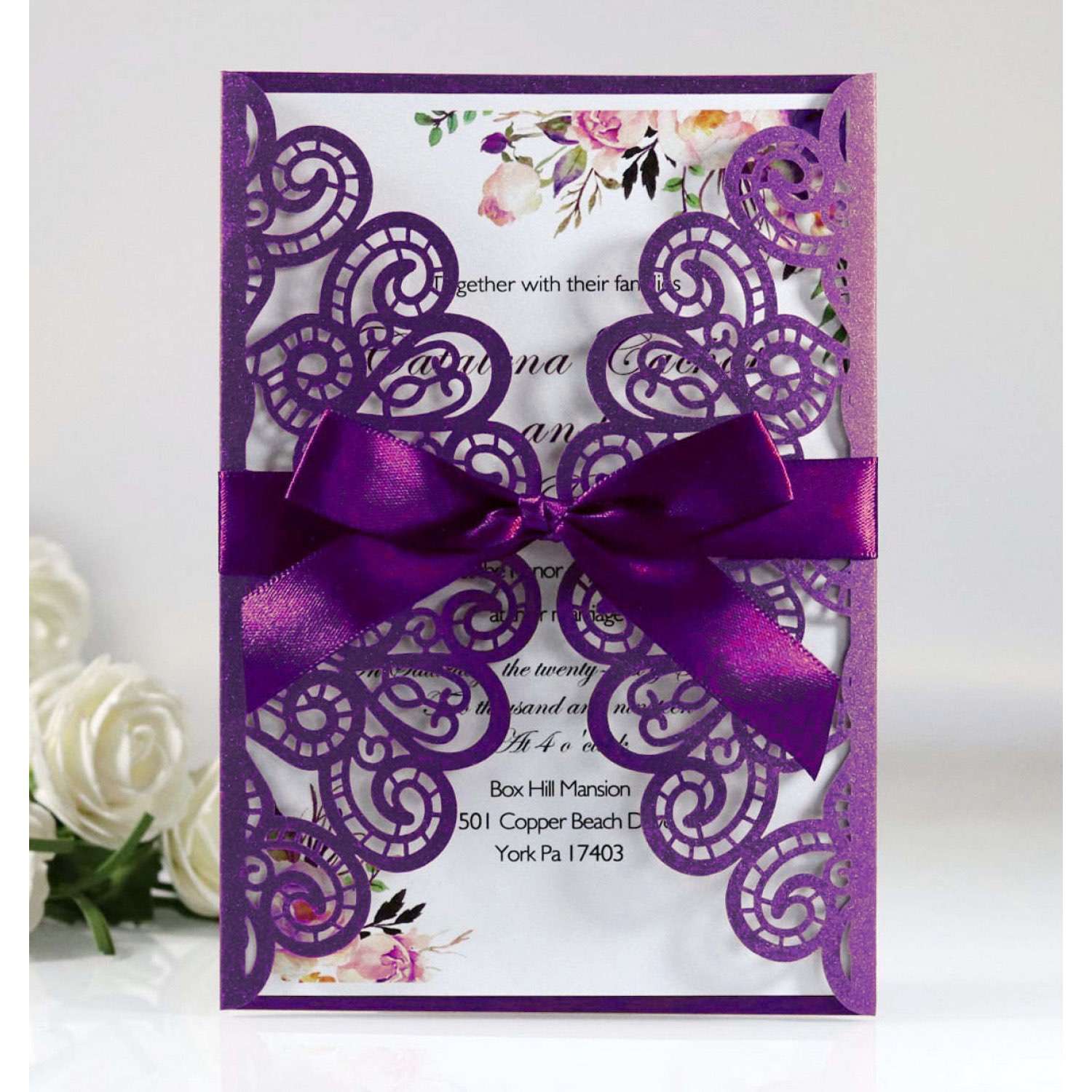 Modern Invitation Card Wedding Card Design Laser Cut Holiday Invitation Card